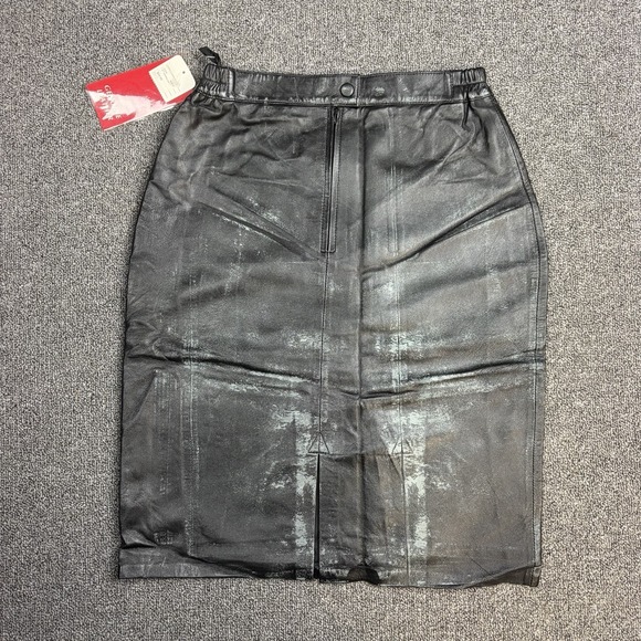 Jamin Leather Dresses & Skirts - NWT Jamin Leather Skirt Women Sz 10 Classic Black 24" Skirt 100% Leather Lined
